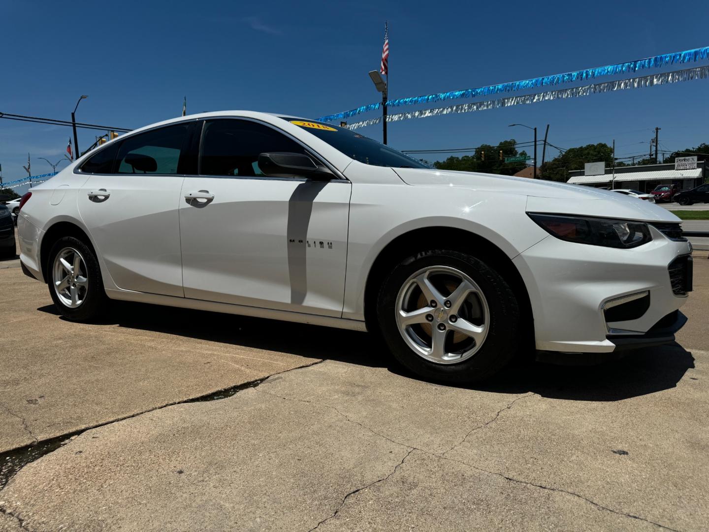 2018 WHITE CHEVROLET MALIBU LS (1FL) (1G1ZC5ST3JF) , located at 5900 E. Lancaster Ave., Fort Worth, TX, 76112, (817) 457-5456, 0.000000, 0.000000 - Photo#2